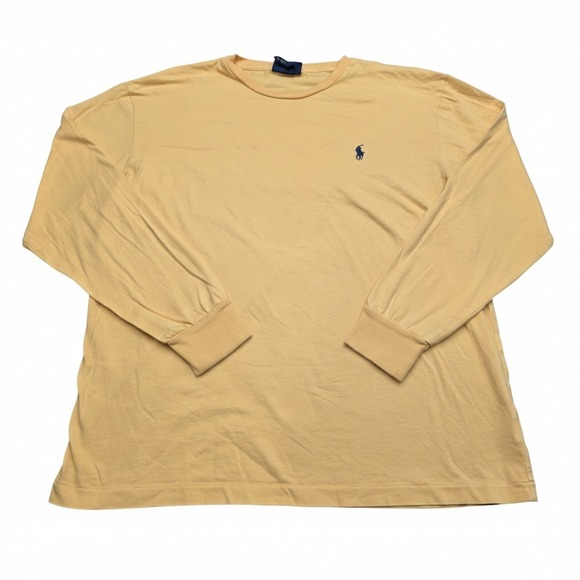 Polo Ralph Lauren Other - Polo Ralph Lauren Long Sleeve T-Shirt Mens Medium Yellow Cotton Embroidered Pony